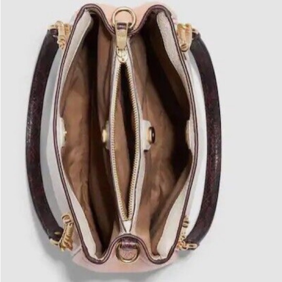 COACH New York leather CAMMIE Chain bucket w/crossbody strap